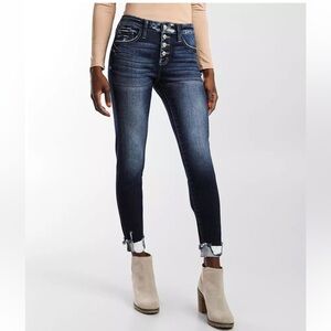 Women’s KANCAN Mid Rise Ankle Skinny Jeans- Size 25
